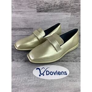 Camper Womens Metallic Gold Square Toe Loafers Size 4.5M